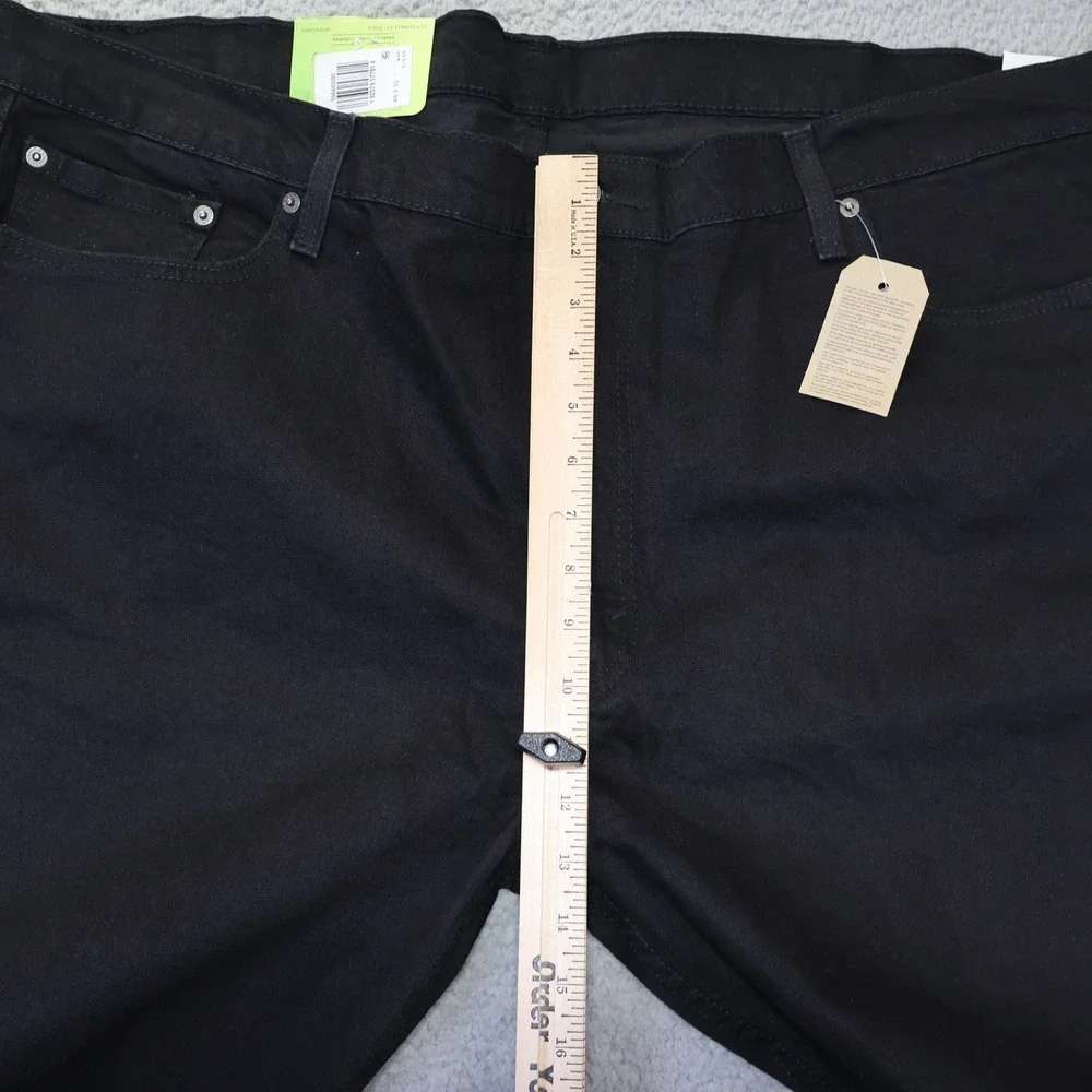 Levis 502 Taper Mens 48x30 Black Flex Stretch Denim Big‎ & Tall Jeans 59684-0000
